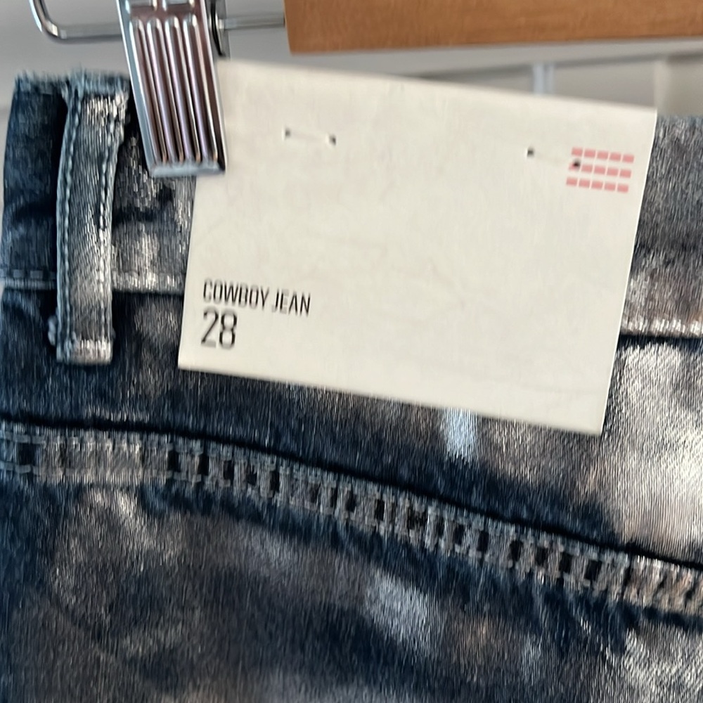 Urban Outfitters BDG Women's Metallic Cowboy Jean 28 straight leg - Picture 10 of 11